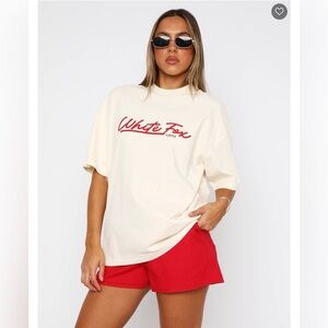 White Fox Dreaming Of Glory Oversized Tee Cream
